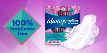 Always Radiant Size 5 Extra Heavy Overnight Pads With Flexfoam / Flexi-wings  20 Ct., Feminine Products, Beauty & Health