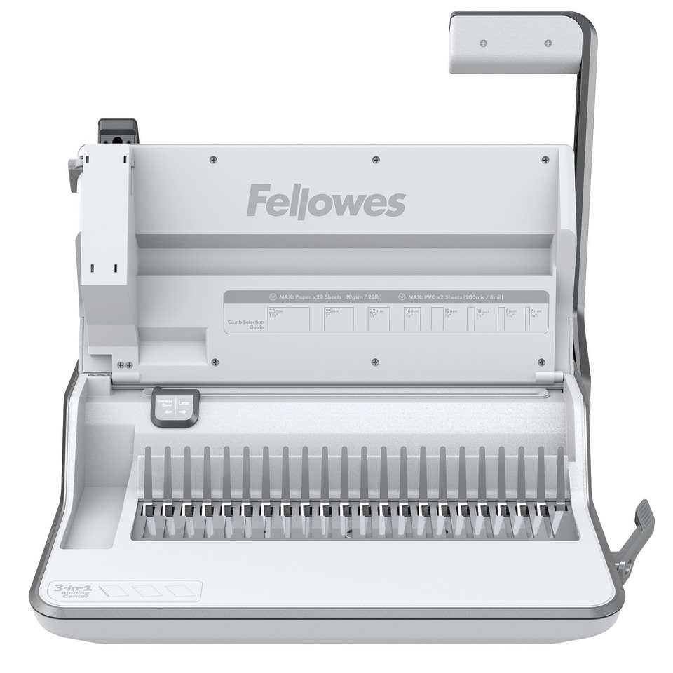 Fellowes Lyra 3-in-1 - machine à relier / relieuse perforeuse manuelle -  perfore 30 feuilles - relie 300f Pas Cher