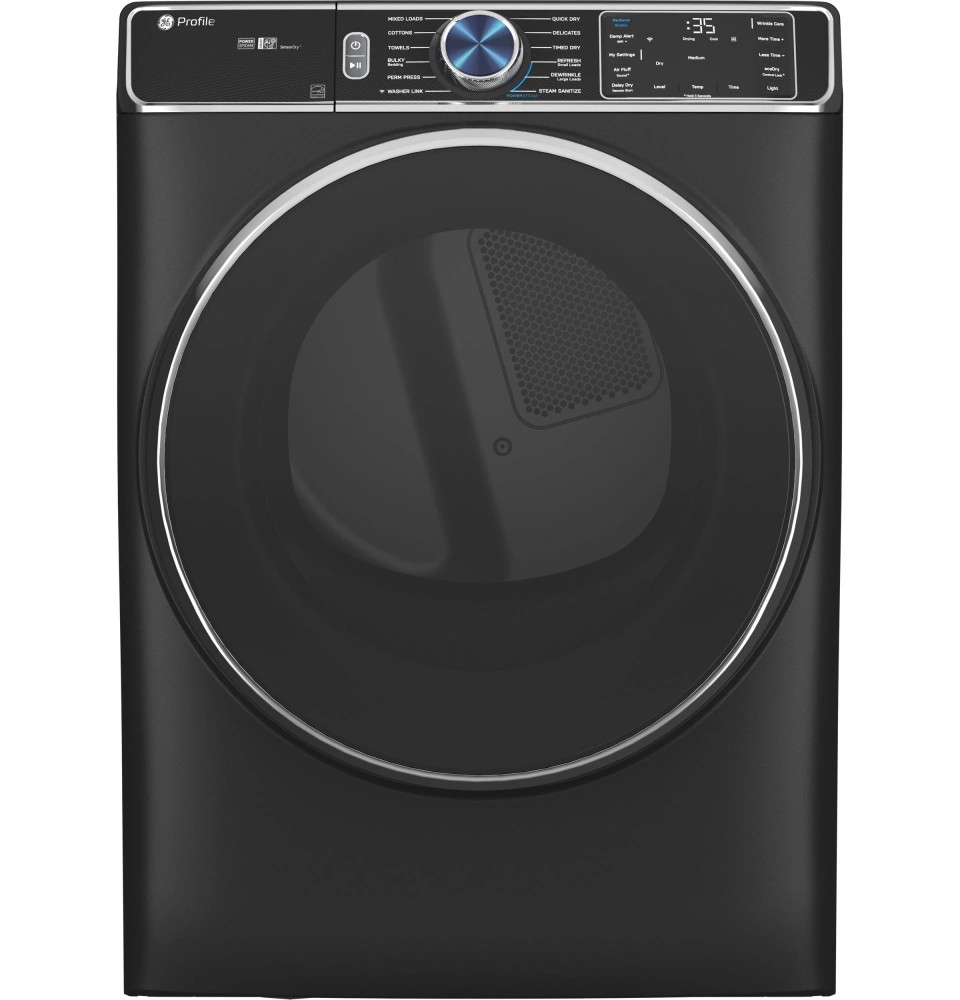 GE Profile™ 7.8 Cu. Ft. Carbon Graphite Front Load Electric Dryer | Appliance Plus GE Profile™ 7.8 Cu. Ft. Carbon Graphite Front Load Electric Dryer | Appliance Plus