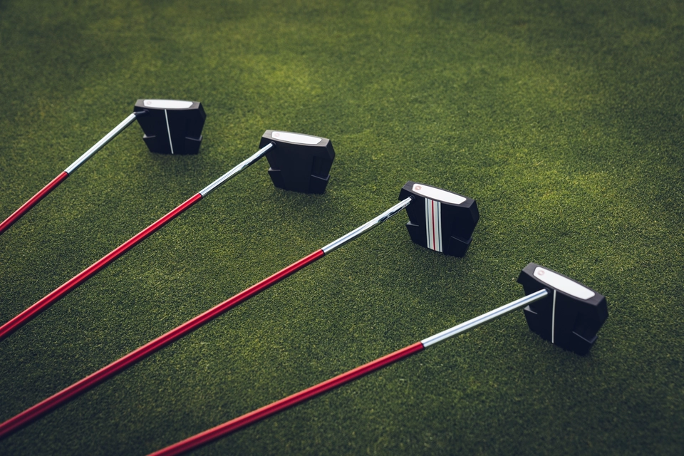 Odyssey Golf 2Ball Eleven Tour Putter doublé pour droitier avec manivelle Longueur 86 cm Poignée pistolet
