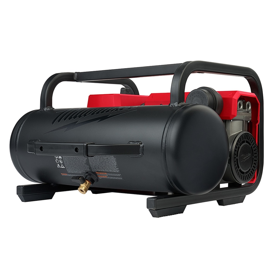 Milwaukee Tool - Portable Electric Air Compressors; Input Voltage: 18 V;  Tank Style: Hot Dog; Tank Size: 2 gal (US); Maximum Working Pressure: 135  psi - 13784418 - MSC Industrial Supply