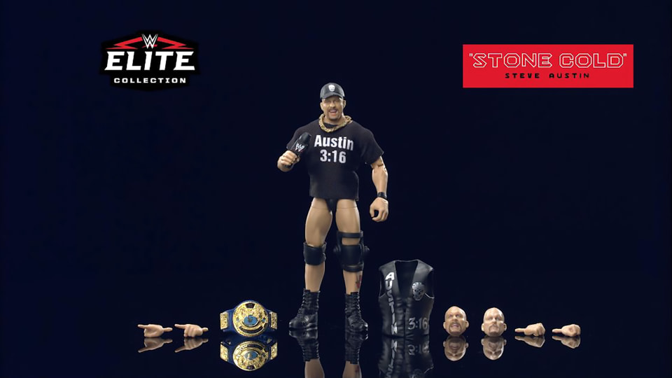 thumbnail video image 2 of WWE Ultimate Elite Stone Cold Steve Austin, 2 of 7