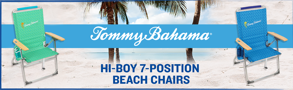 Tommy Bahama Hi-Boy 7-position beach chairs