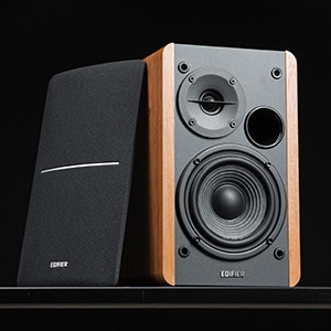  Edifier R1280Ts Powered Bookshelf Speakers - 2.0 Stereo Active  Near Field Monitors - Studio Monitor Speaker - 42 Watts RMS with Subwoofer  Line Out - Wooden Enclosure : Electronics