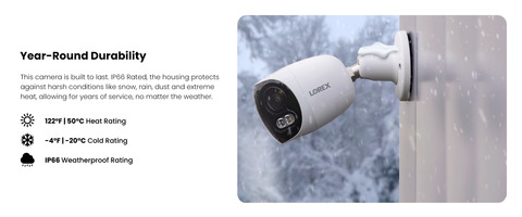 Year-Round Durability. IP66 Weatherproof Security Camera.