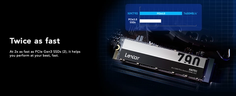 Lexar NM790 4TB PCIe Gen 4x4 NVMe M.2 Internal SSD - Thumbnail 2