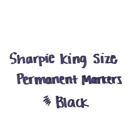 Sharpie King-Size Black Permanent Markers (Chisel Point) - 1 Dozen (15001)