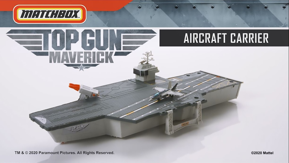 Matchbox Top Gun Maverick Aircraft Carrier Play Set with Sky