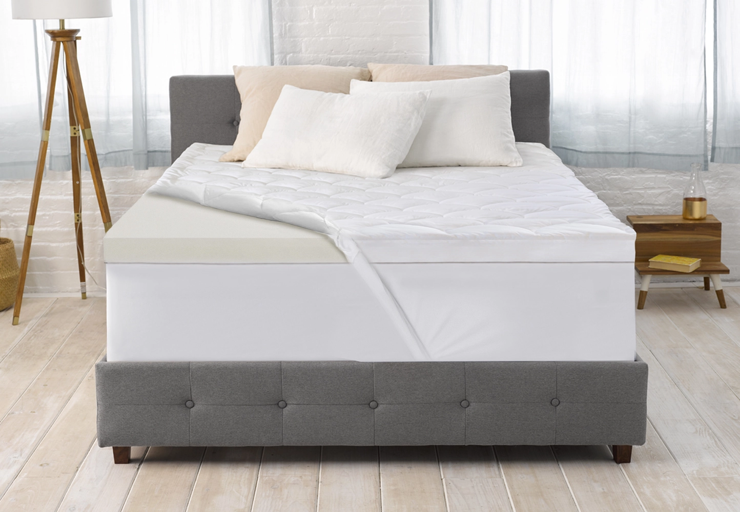 Serta 4 Pillow Top and Memory Foam Mattress Topper Full