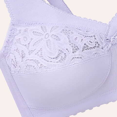 Women's Cotton Full Coverage Wirefree Non-padded Lace Plus