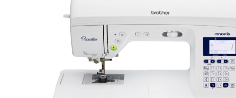 Brother Innov-ís PaceSetter PS500 Computerized Sewing Machine w/Starter Package - Includes Brother 5 Sewing Foot Embellishment Pack + Mr. VAC & Mrs.