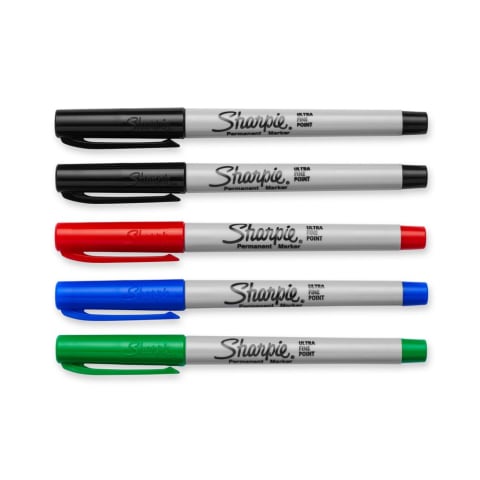 Bulk Buy: Sanford Sharpie Ultra Fine Point Color Assortment 5/Pkg-Red Blue  Green 2 Black (3-Pack)