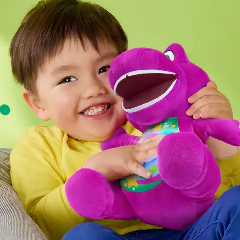 Fisher-Price Barney's World Heart Glow Barney Plush Toy with