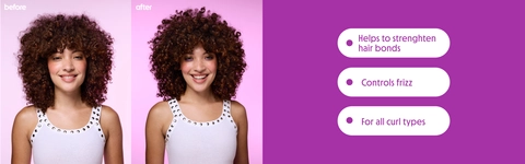 helps strengthen hair bonds controls frizz for all curl types