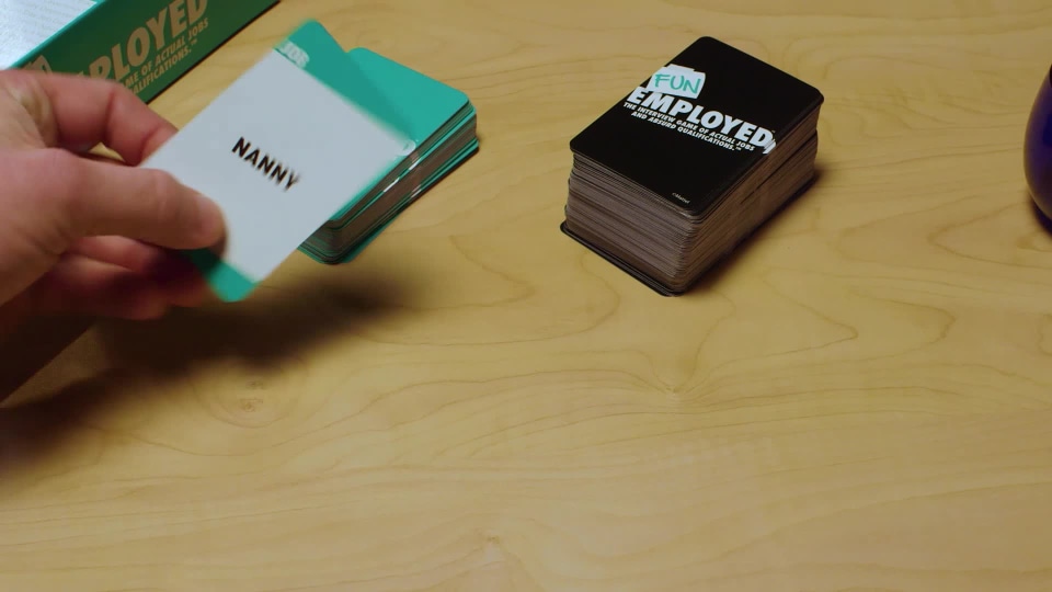 thumbnail video image 2 of Funemployed Interview Card Game of Actual Jobs & Absurd Qualifications for Game Night, 2 of 7