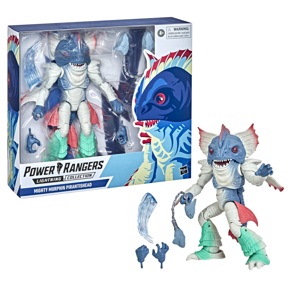 thumbnail video image 2 of Power Rangers Lightning Collection Mighty Morphin Pirantishead Action Figure, 2 of 7