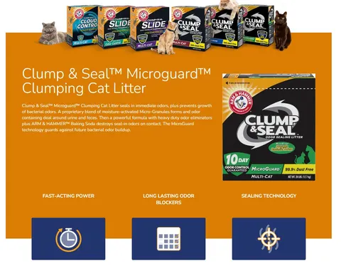 Arm Hammer™ Clump Seal Microguard Clumping Multi-Cat Clay Cat