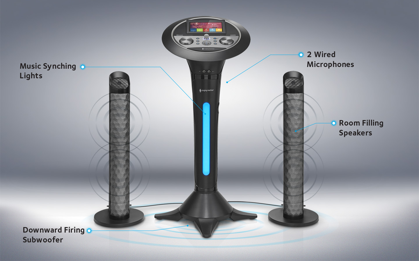 Singing Machine Premium WiFi Karaoke System with 7 Touchscreen Display Homesmartcamera