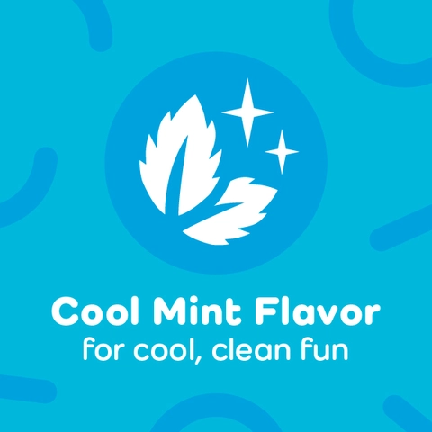 Cool mint flavor for cool, clean fun