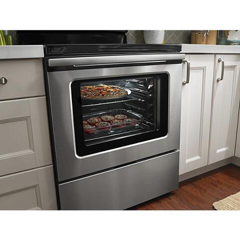 Whirlpool WOES3027LS 27 Inch Electric Single Wall Oven with 4.3 cu. ft.  Capacity, 2 Oven Racks, Delay Bake, Steam Clean, Delay Start, Keep Warm  Function, FIT System, Rapid PreHeat, Control Lock, Steam