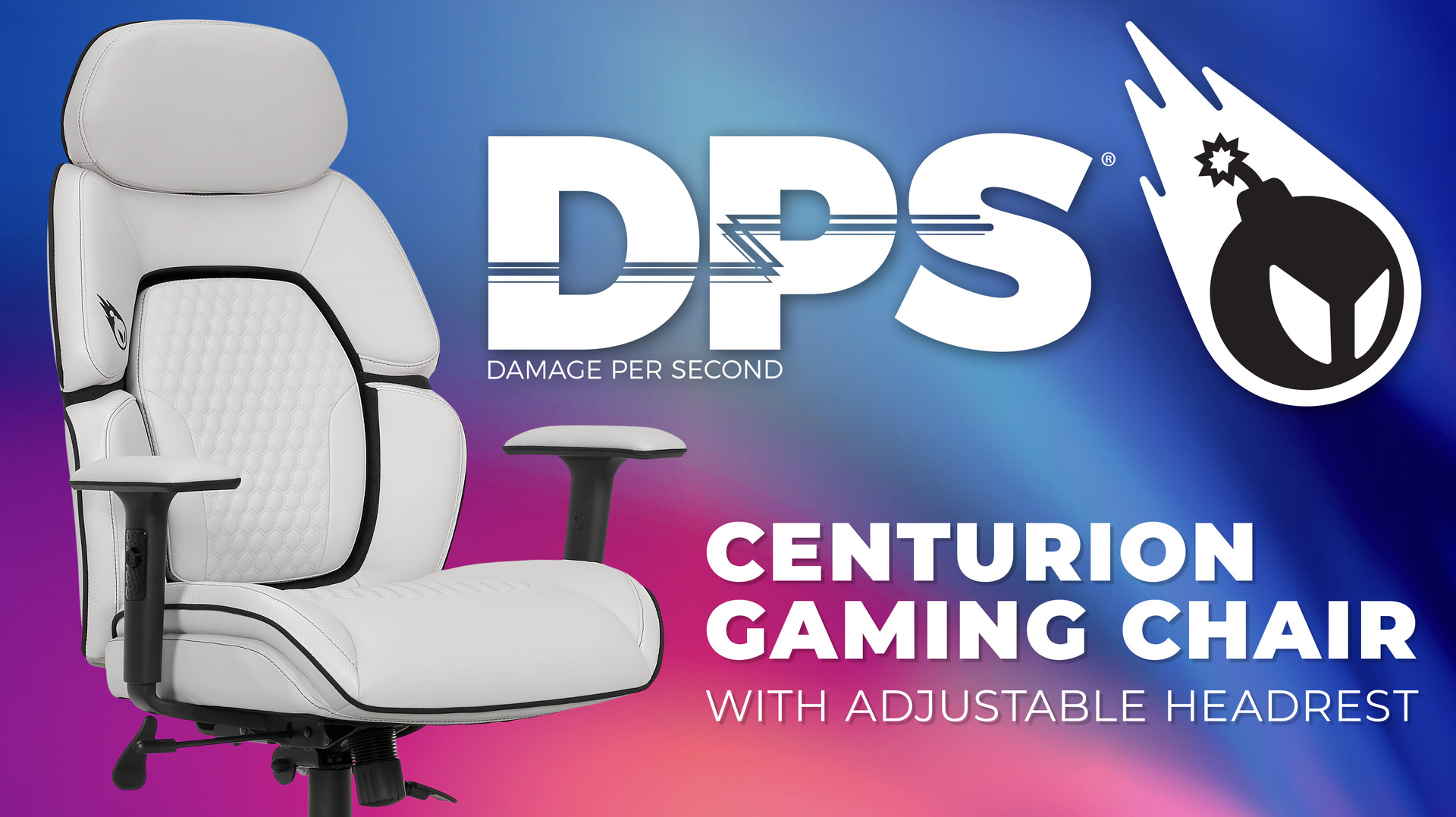 DPS Centurion Gaming Office Chair with Adjustable Headrest