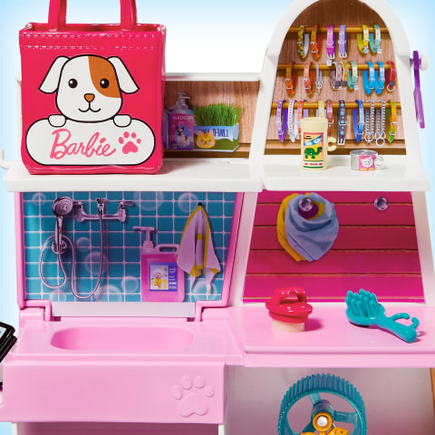 Barbie Doll and Pet Boutique Playset with 4 Pets, 20+ Themed Accessories  and Color Change 