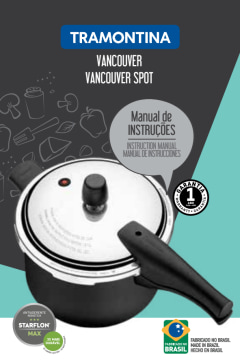 Panela Pressão Vancouver Preta 4,5 Litros- Tramontina, Cozinha