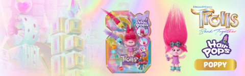 Mattel ​DreamWorks Trolls Band Together Toys, Best of Friends Pack with 5  Small Dolls & 2 Character Figures, Includes Queen Poppy Doll (