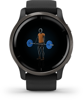 Venu® 2 - Slate Bezel with Black Case and Silicone Band Blue Case and  Silicone Band