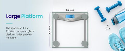Etekcity Bathroom Scale for Body Weight, Highly Accurate Digital Weighing  Machine for People, Large Size and Backlit LCD Display, 6mm Tempered Glass