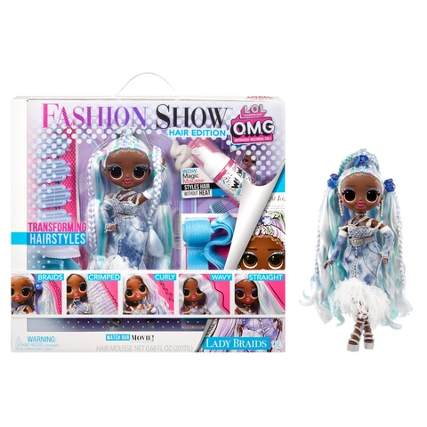 LOL Surprise OMG Fashion Show Hair Edition Lady Braids 10 Inch Fashion Doll Ages 4 up