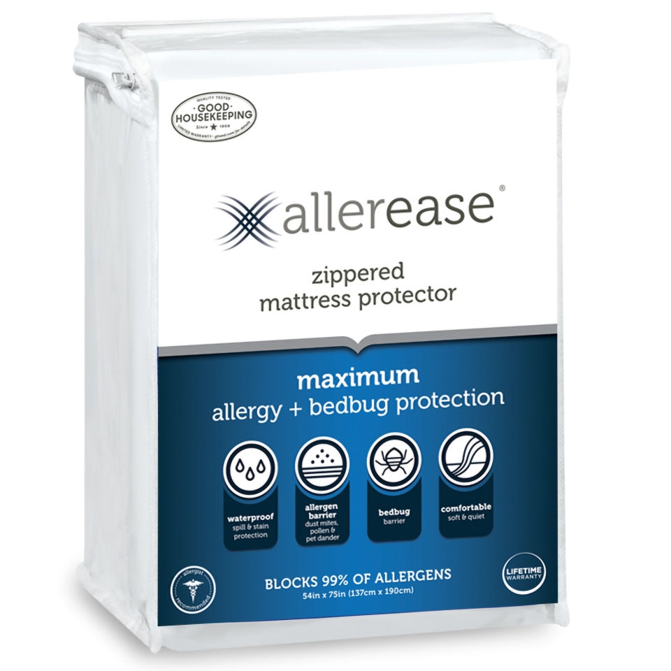 AllerEase Maximum Allergy & Bed Bug Protection Zippered Mattress
