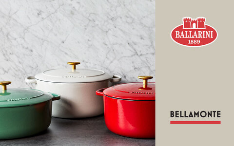 Ballarini Bellamonte Cast Iron Dutch Oven with Lid 4.25-qt, Serves 3-4 Open  Box
