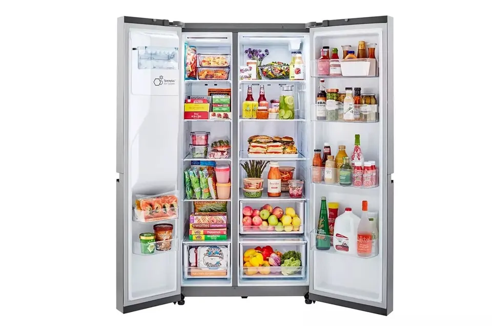 LG - LRSXS2706S - 27 cu. ft. Side-by-Side Refrigerator with Smooth
