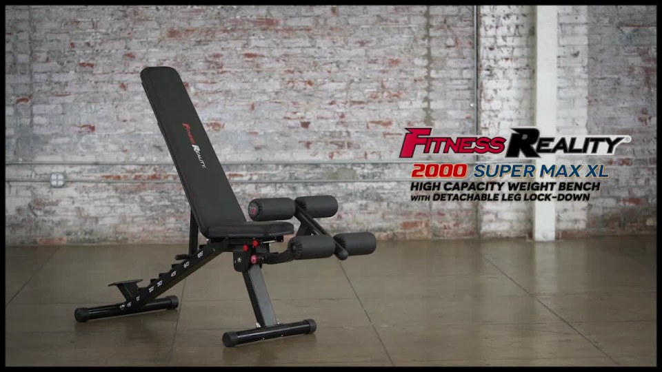 Fitness Reality 2000 Super Max Extra Large Adjustable Utility FID Weight Bench with Detachable Leg Lock-Down - image 2 of 15