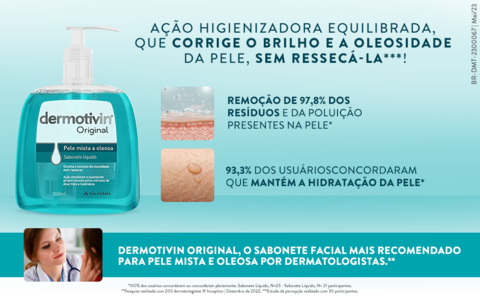 Sabonete Líquido Dermotivin Original Pele Mista A Oleosa 300ml - PanVel  Farmácias