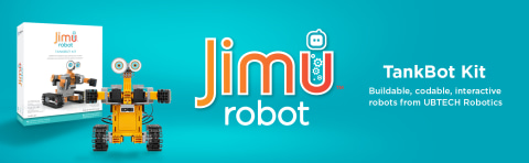 Ubtech Kit Jimu Robot TankBot - Robot de construction motorisé et connecté  - Jouet radiocommandé - Ubtech