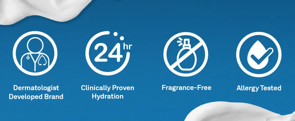 Dermatologist developed, fragrance free Lubriderm is allergy tested &amp; moisturizes skin for 24-hours