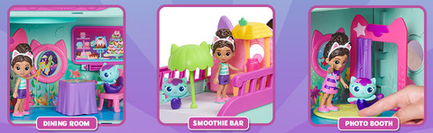 Gabby's Dollhouse Crucero (Friend Ship) de juguete Gabby Cat con 2 figuras  de juguete, juguetes sorpresa y accesorios para casa de muñecas, juguetes