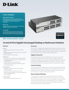 Gigabit switch 16 ports 10/100/1000 Mbps DGS-1016D/E D-Link