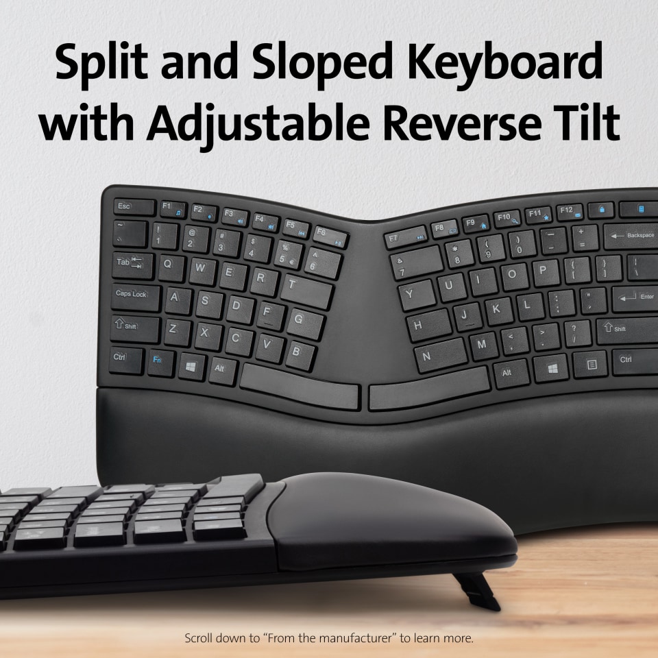 Kensington Pro Fit Ergo Bluetooth Wireless Keyboard - Black | Dell USA
