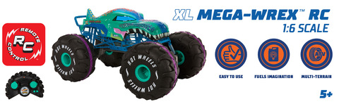 Hot Wheels Monster Trucks Mega-Wrex RC 1:6 Scale Vehicle