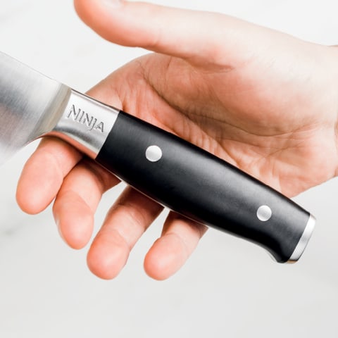 Ninja Foodi NeverDull Premium 12-Piece German Stainless Steel Knife System  with Built-in Sharpener, White