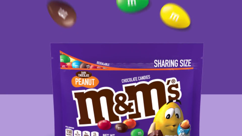 M&M'S Peanut Dark Chocolate Candy, Sharing Size, 10.1oz – Five and