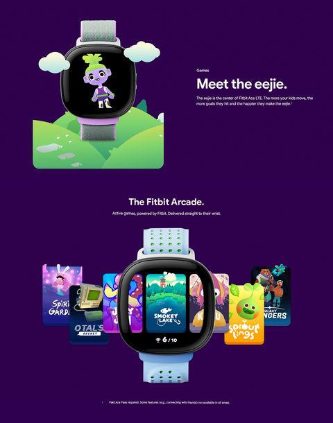 Fitbit Ace LTE Kids Smartwatch with In-App Calling, Messaging, GPS