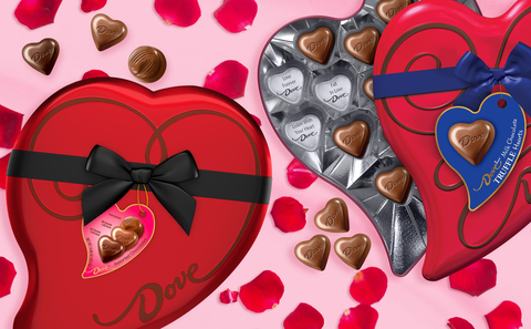 Kinder & Love Gift Box, Mini Milk Chocolate Hearts, Valentine's Gift, 3.7  oz, 25 Count 
