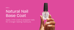 Apply 1 thin coat of natural nail base coat