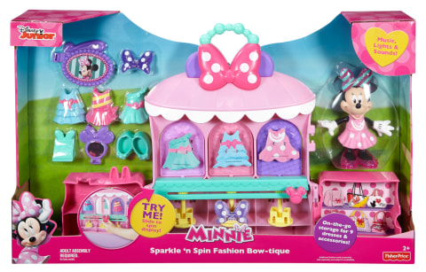 Ham glans Proportioneel Disney Minnie Mouse, Sparkle 'N Spin Fashion Bow-Tique - Walmart.com