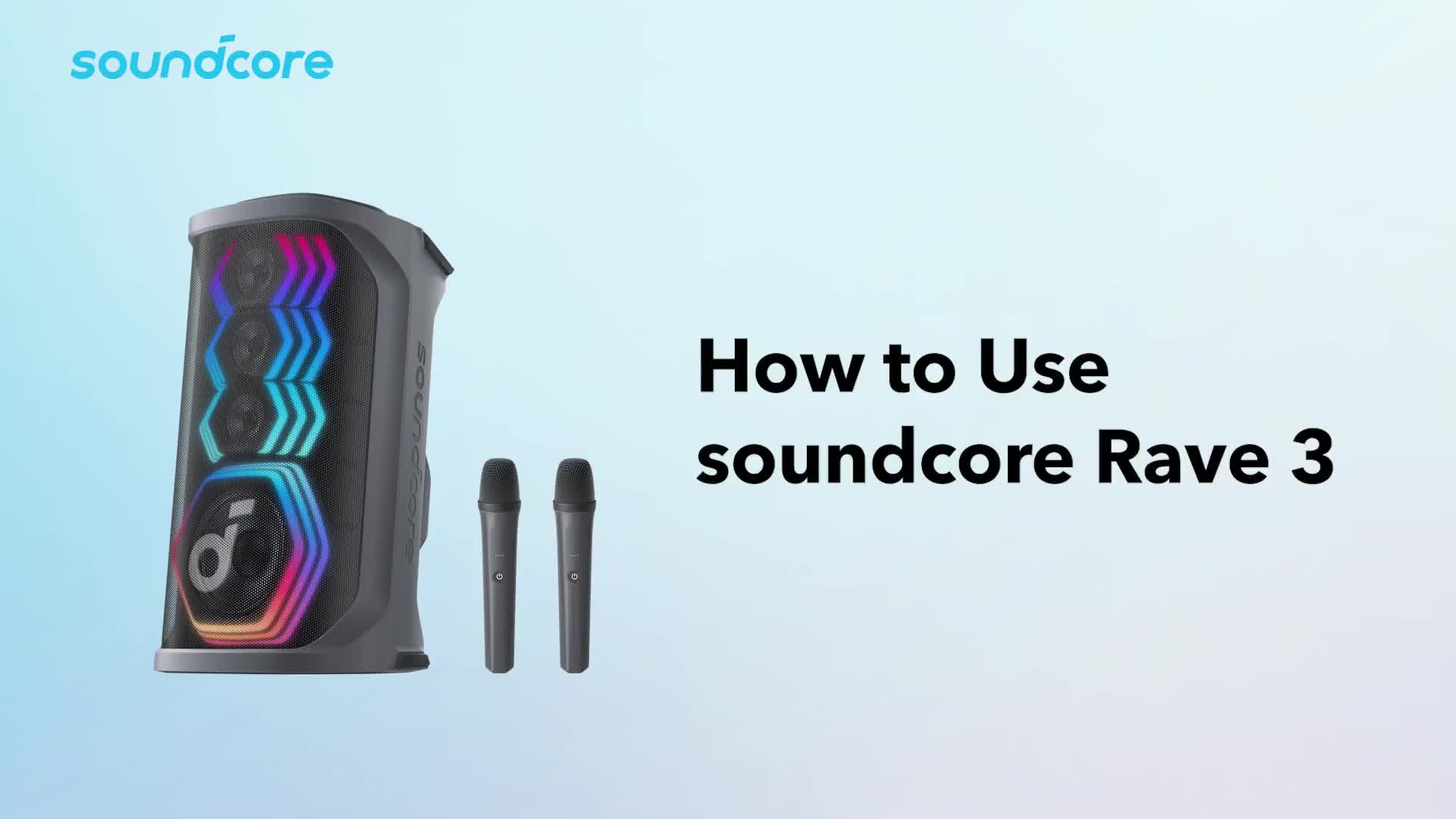 Soundcore Rave 3 Al Karaoke Speaker with 2 Wireless Microphones