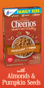 Honey Nut Cheerios Heart Healthy Cereal, Happy Heart Shapes, 10.8 oz 